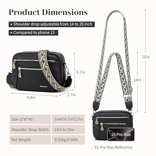 Image of Crossbody Purse for Women Small Crossbody Bags Trendy Vegan Leather with Adjustable Shoulder Straps Gift for Mother Wife Mom