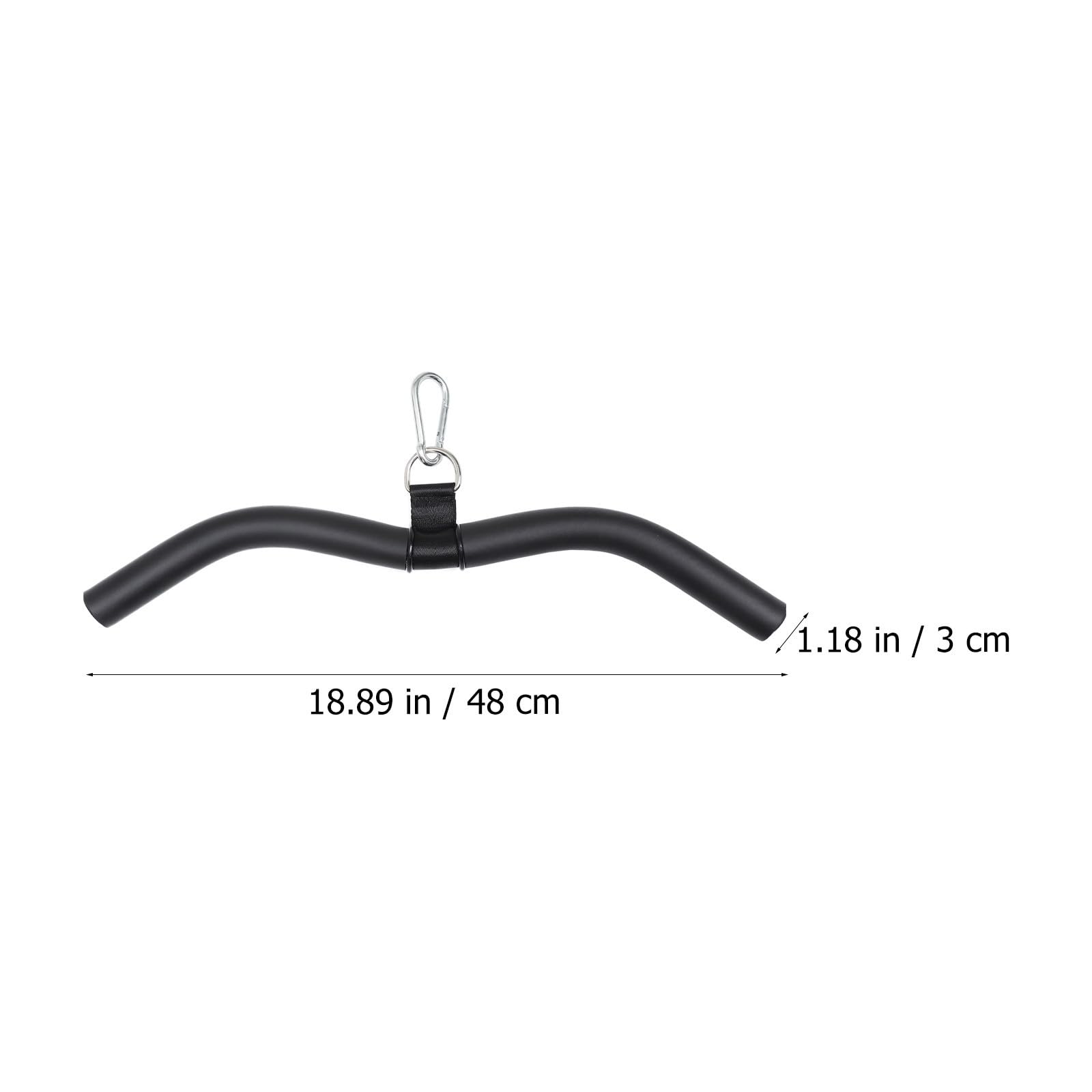 Homoyoyo Latzug Stange aus Stahl mit Ergonomischem Bogengriff Kabelzug Zubehör für Bizeps und Rückentraining Vielseitiges Fitnessgerät für Heimtraining