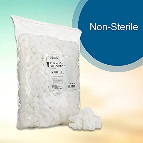 Mckesson Cotton Balls, Non-Sterile, Maximum Absorbency, Medium, 2000 Count, 1 Pack #TOP5