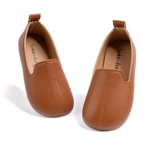 ohsofy Boys Girls Soft Slip-On Loafers Comfort Cozy Oxford Rubber Sole Casual Wedding Party Dress Shoes(Toddler/Little Kid)