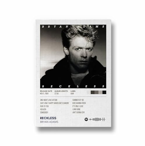 Image of Bryan Adams Music Poster 13x19 Inch Unframed | 300 GSM Matte Board Paper with Peel & Stick Tape Included | Classic Rock Singer Wall Art | Posters for Wall | Home Decor | Wall Decor Items | Room Decoration