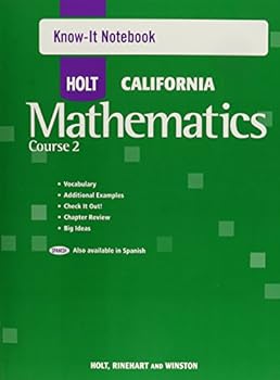 Paperback Holt Mathematics California: Know-It Notebook Course 2 Book