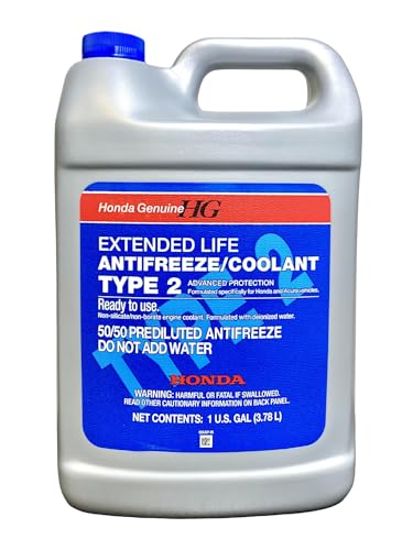 Honda Genuine Extended Life Antifreeze/Coolant Type 2, 50/50 Pre-Diluted, 1 Gallon