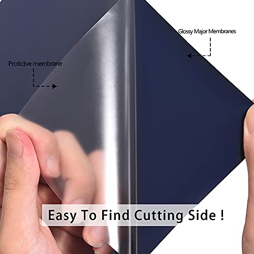 Image of RENLITONG Navy Iron on Vinyl - 12Inch by 5ft Roll HTV Heat Transfer Vinyl for T-Shirt HTV Rolls for All Cutter Machine - Easy to Cut & Weed for Heat Transfer Design