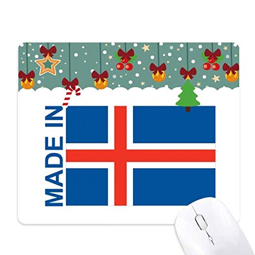Tapis de souris de Noël tapis caoutchouc Islande antidérapant pc