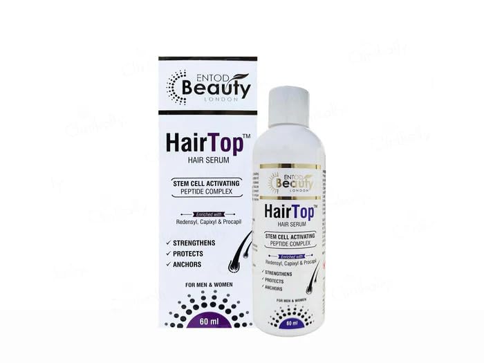 Entod Beauty HairTop Hair Serum – Stem Cell Activating Peptide Complex with Redensyl, Capixyl & Procapil – Strengthens, Protects & Anchors Hair for Men & Women – 60ml, pH Balanced, Dermatologically Tested-image-33