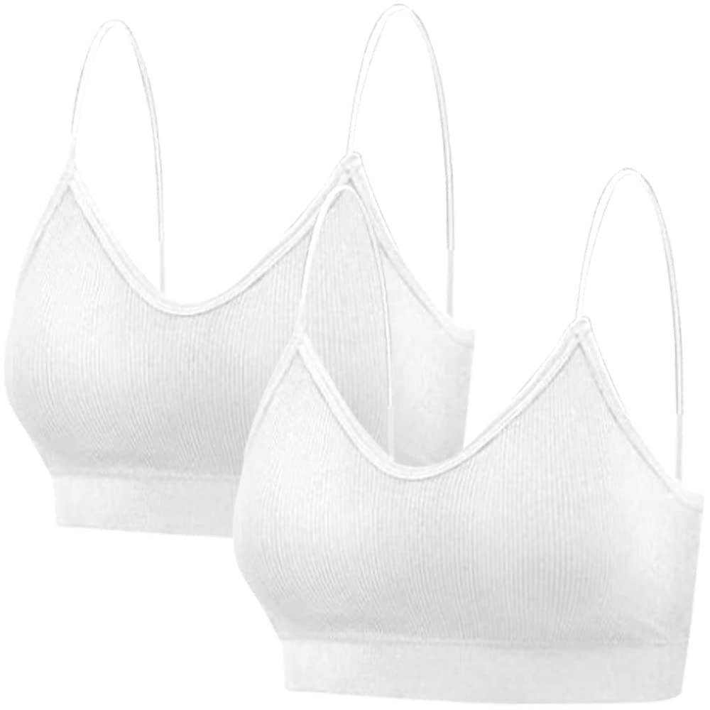 Basic Everyday Bras for Women, Wireless, Full Coverage, Quick Dry Comfort Bra -2 Packs