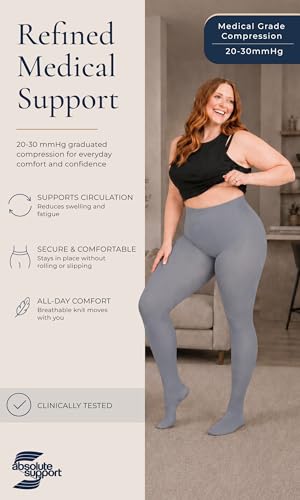 Image of Compression Pantyhose for Women 20-30mmHg - Varicose Veins and Swelling - A204