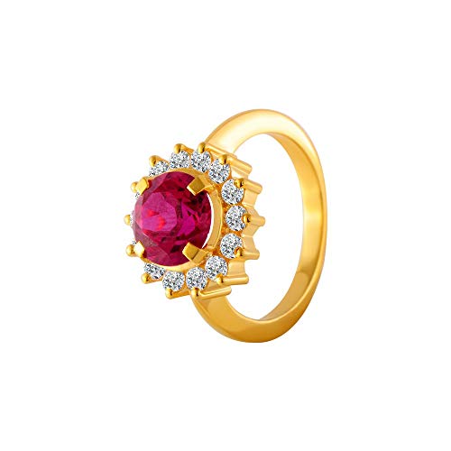 P.C. Chandra Jewellers 22k (916) Yellow Gold, American Diamond and American Diamond Ring for Women - Image 3