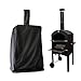 COOSOO Outdoor Pizza Oven Cover Heavy Duty Waterproof BBQ Grill Charcoal Wood Fired Pizza Bread Oven Cover Dustproof Windproof Anti-UV Black Bag Extra Large