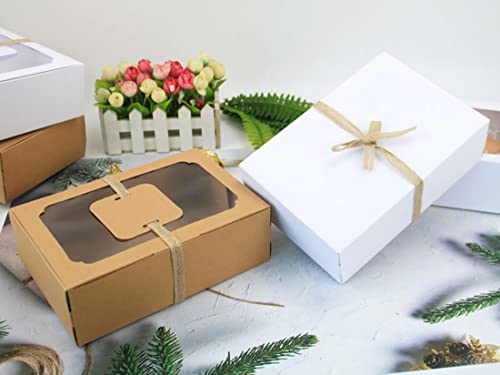 Allbusky 24PCS Paper Bakery Boxes with Window, Cake Boxes - Image 4