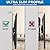 Mount-It! Low-Profile Tilt TV Wall Mount | Ultra-Slim Bracket for 43-90 Inch TVs | Downward Tilt for Anti-Glare | Heavy-Duty Steel Holds 220 lbs | VESA 800x600 | Stud & Concrete Installation