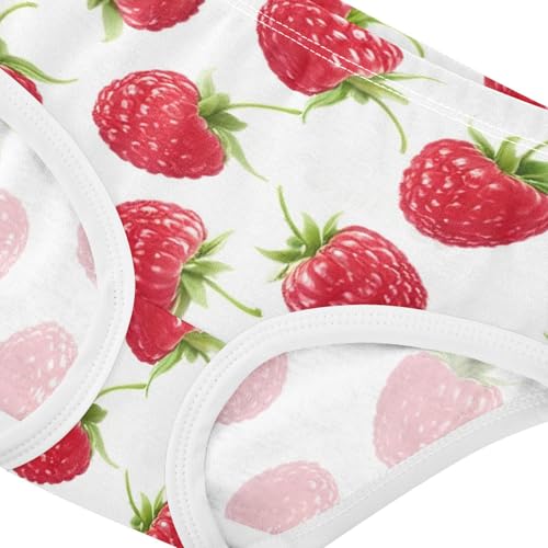Wild Strawberry Pink White Little Girl Panties Girls Underwear Toddler Cotton Animal Kids Briefs Undies 2t4