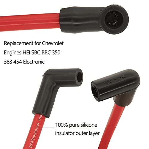 10.5Mm High Performance Spark Plug Wire Set Fit For Hei Bbc Sbc 350 454 383 Electronic By Lucky Seven #TOP4