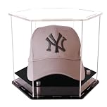 Clear Hat Display Case，hat Display case for Baseball，Baseball Football Cap Display Stand，Perfect for Baseball, Football or Snapback Caps 9.8*8.7*7.9IN