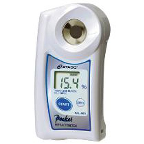 Atago 4506 PAL-106S Digital Hand-Held Pocket Salinity Refractometer, Special Scale for Sodium Chloride (g/100ml)