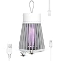 Portable Bug Zapper, Rechargeable Mosquito Zapper for Camping, Hanging UV Insect Trap with Electric Grid, USB Powered Fly Killer for Indoor Outdoor, Patio, Backyard, Bedroom, Kitchen