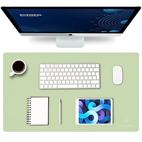 K KNODEL Desk Mat, Mouse Pad, Desk Pad, Waterproof Desk Mat for Desktop, Leather Desk Pad for Keyboard and Mouse, Desk Pad Protector for Office and Home (23.6