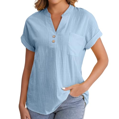 Ofertas Flash del Dia Premium Hoy, Camisa de Seda Mujer, Camiseta Mujer Manga Corta, Camiseta Fiesta, Camisa de Lino para Mujeres, Long Sleeve Top Women, Top Manga Larga, Camiseta para Mujeres, y2k