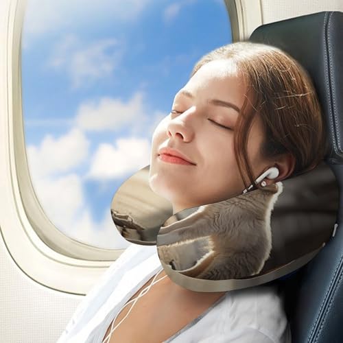Almohada de viaje U espuma viscoelástica tamaño único miniatura 3