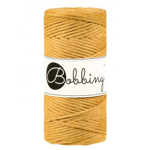 Bobbiny Corde Macramé Peignée Regular 3mm (Mustard) 100m