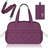 Borsone Donna Palestra, Borsone da Viaggio con Tasche Bagnate e Scomparto Scarpe, Borsa Weekender 35L Bagaglio a Mano, Borsone Leggero Puffer per Palestra, Viaggio, Ospedale e Uso Quotidiano - TILYMOL