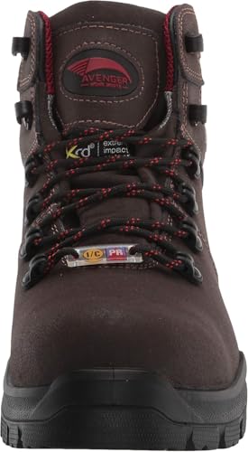 Image of Avenger Foundation Work Boots for Men - Waterproof, Non-Slip, PR, EH, Met Guard, Carbon Toe Safety Shoes - ASTM F2413, Brown