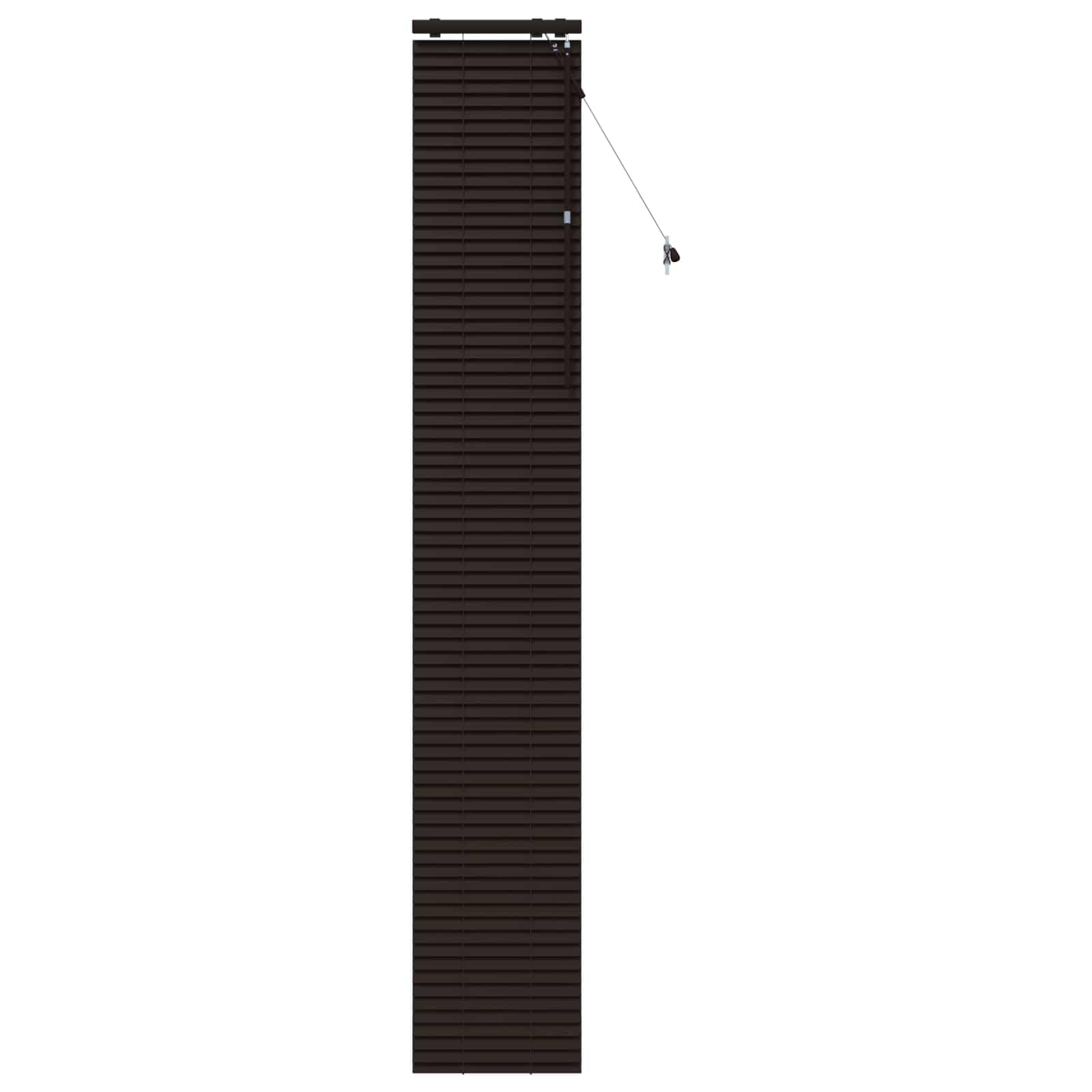 Tenda Veneziana Legno Paulownia Marrone Scuro 45 x 250 cm | Schermo per la privacy regolabile in legno naturale, adatto per soggiorno, camera da letto, studio e ufficio.