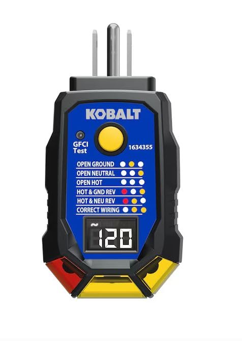K.balt Digital Display Receptacle Tester Specialty Meter 30-250 -Volt