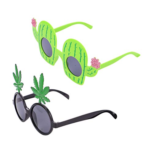 KESYOO 2 Peças de Estande de Fotos óculos de Sol de Cacto de Bordo óculos de Sol Engraçado Havaiano