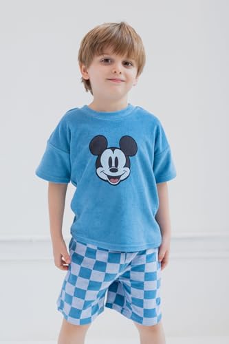 Disney Mickey Mouse Big Boys' 2-Piece T-Shirt and Shorts Set Blue 10-12 - image 3