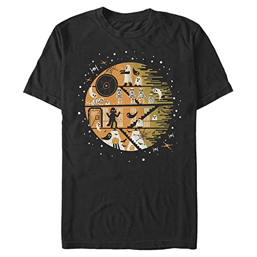 T-Shirt Étoile de la Mort hantée Star Wars noir grande taille homme tall