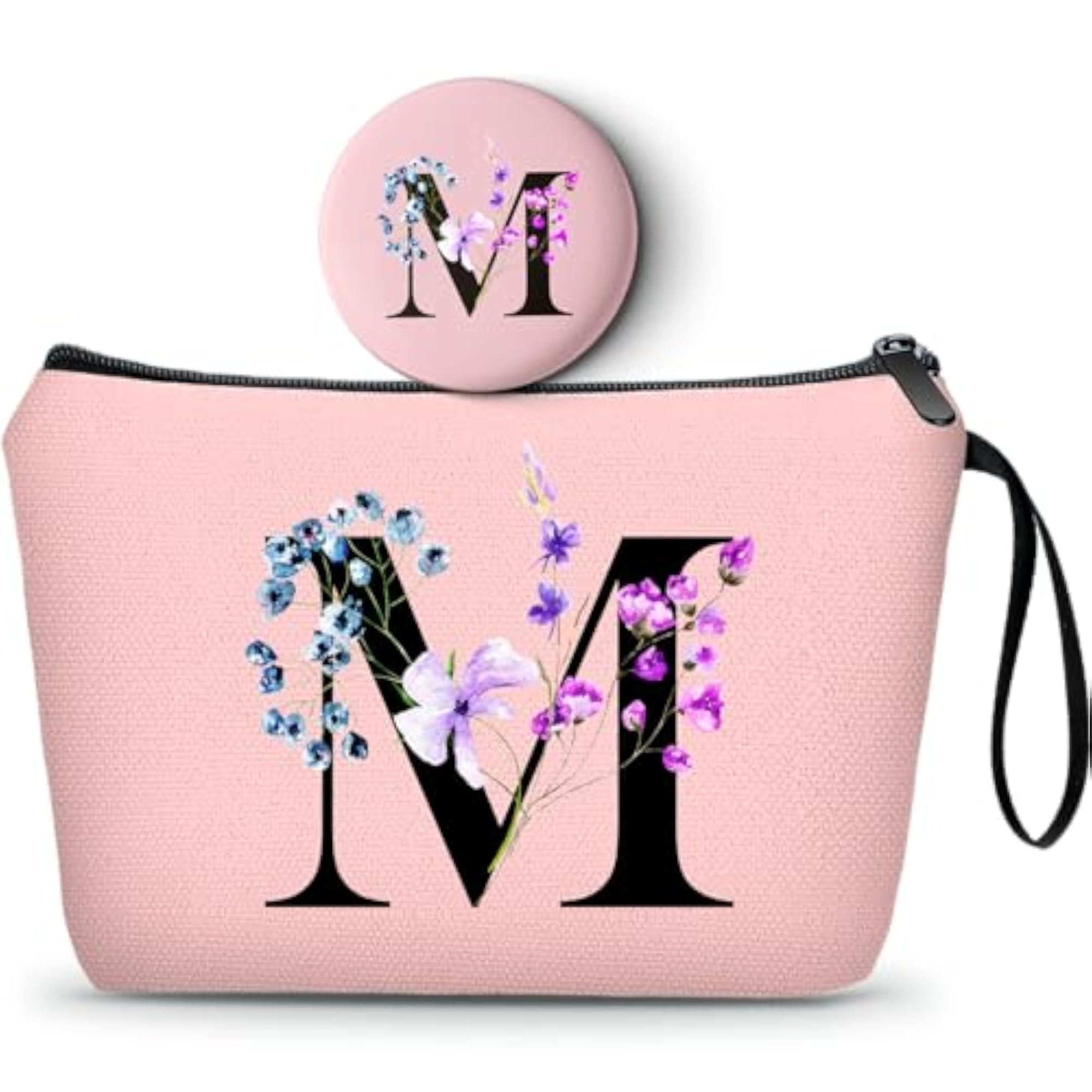 Makeup Bag with Mirror, Unique Birthday Gift for Women