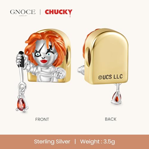 GNOCE Chucky Pendant Dangle Charm Bracelet for Women, S925 Sterling Silver Dangle Charms for Women Wife, Valentine‘s Day, Mother’s Day Jewelry2