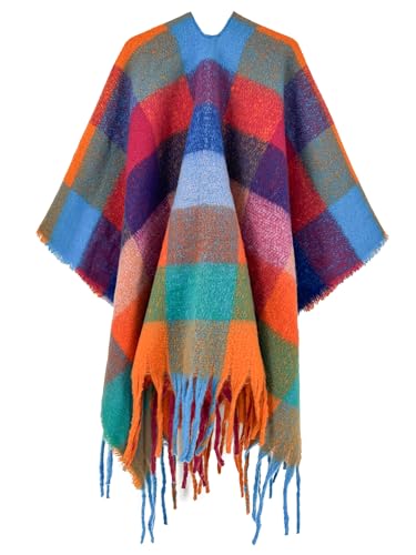 Image of Breezy Lane Women's Shawl Wraps Warm Poncho Ruana Wrap Cardigan