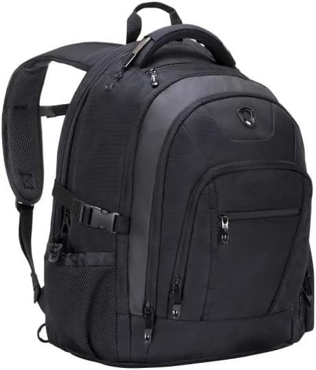 19-Inch Laptop Backpack, Multi-Pocket Travel Backpack with Large Capacity, Water-Resistant Computer Bag for Work, School, Business, and Carry-On Travel