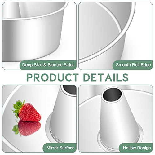 Teamfar 10Inch Angel Food Cake Pan, Stainless Steel Cake Pan With Tube thumb #2