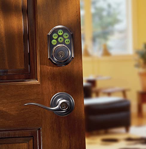 Kwikset Tustin Entry Door Handle with Lock and Key, Secure Keyed Reversible Lever Exterior, For Front Entrance and Bedrooms, Venetian Bronze, Pick Resistant Smartkey Rekey Security and Microban - image 7