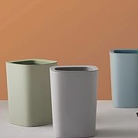 Vista 5 de Botes de basura con anillo de presión, contenedor de basura de plástico para baños, cocinas, oficina en casa (color : verde)