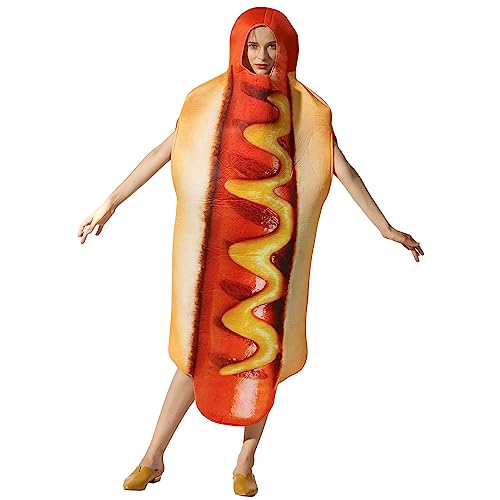 Halloween Hot Dog Cosplay Combinaison Combishort Vêtements à Capuche de Fête