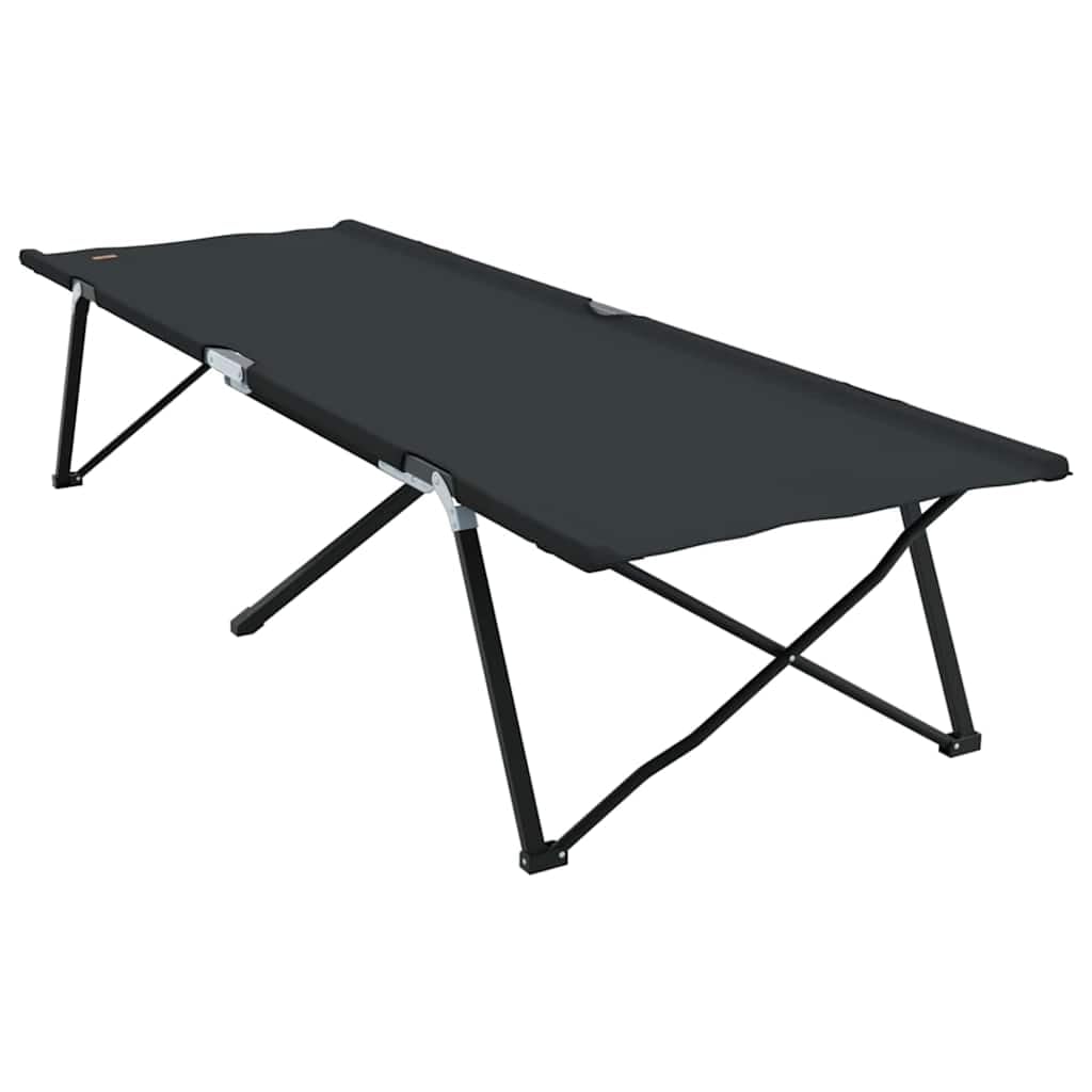 Generisch Klapp Schlafbett fürs Camping 2 pcs Schwarz 206 x 76 x 74 cm,Sportartikel,Outdoor-Aktivitäten,Camping Wandern,Camping-Möbel,Feldbetten-42003169