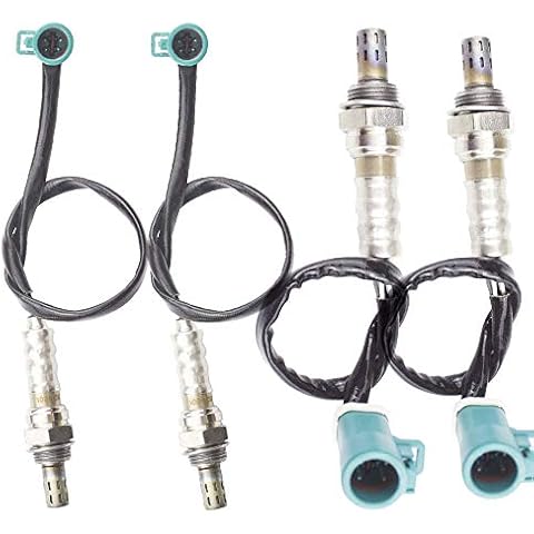 higherbro 4PCS Oxygen O2 Sensor 1 & 2 for Ford Mustang 1999 2000 2001 2002 2003 2004 2005 2006 2007 2008 2009 2010 3.8L/3.9L/4.0L/4.6L/5.4L Upstream + Downstream Cover