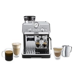 De’Longhi Siebträgermaschine La Specialista Arte EC9155.MB, Espressomaschine mit Mahlwerk, 8 Mahlgrade, 15 Bar, 3 Temperaturen, Milchschaumdüse, 1550W, 1,7L Tank, Edelstahl/Schwarz inkl. Barista-Kit