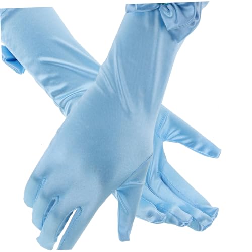 1pair Bowknot Satin Gloves for Boy Girl Elegant Fingered Costume Gloves for Halloween Party Cosplay and Stage Performance Soft and Comfortable4
