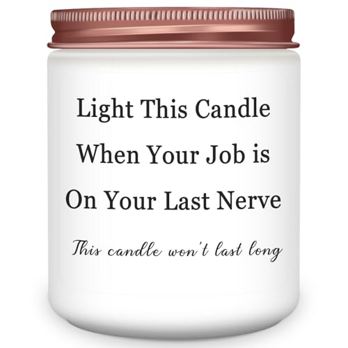 BEHAZEER Coworker Candles Gifts for Women, Funny Birthday Retirement Appreciation Gifts for Coworker Teacher, Friend, Bestie, Farewell, Office, Goodbye, Going Away Lavender Candles Gift for Coworkers