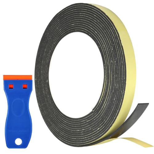 GHPKOTW Cinta De Sellado Para Placa De Cocina Con Raspador Pequeño, 1 Pieza 5 Mm X 2 Mm Cinta De...