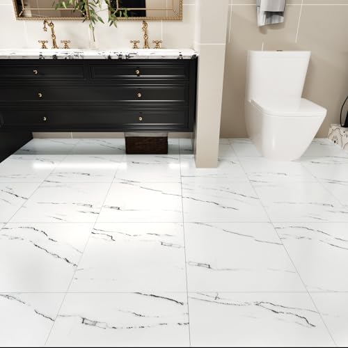 Carreaux de sol en vinyle WESTICK pour rénover un vieux carrelage de cuisine sans travaux