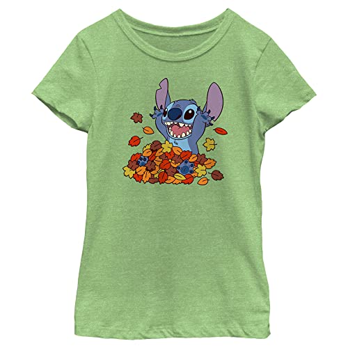 Disney Lilo & Stitch Play Leaves Fall Girls T-Shirt