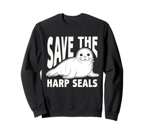 Salva Las focas de Arpa - Bonito diseño de conservación de Sellos Sudadera