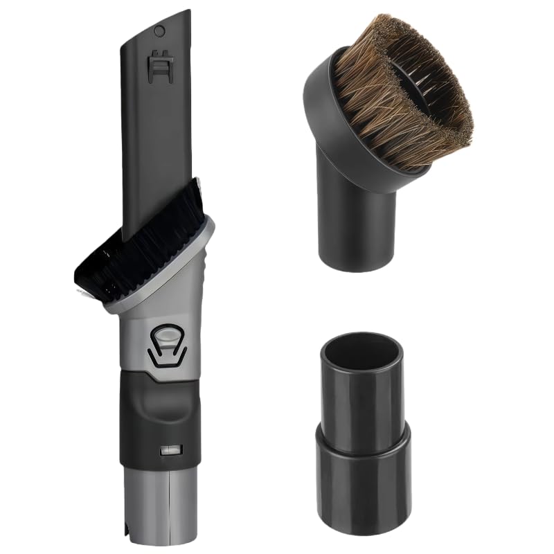 HUA JET 2-in-1 Duster Crevice Tool with Horse Hair Brush for Shark Rotator NV751, NV752, NV600, NV650, NV680, NV681, NV340 & Shark Rocket HV301, HV322, HV300, HV320, NV480, NV801, NV803